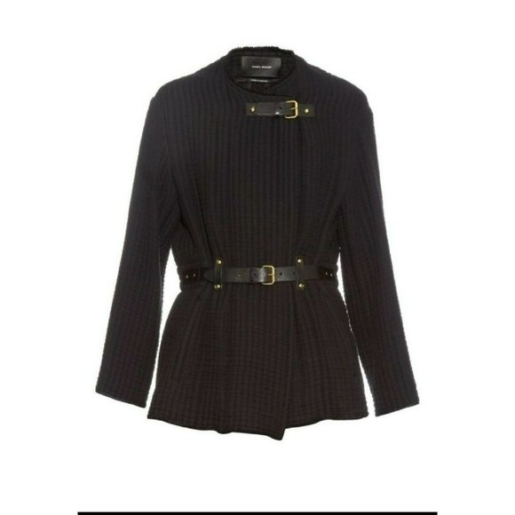 Isabel Marant Black Buckle Pea Coat - Picture 15 of 15